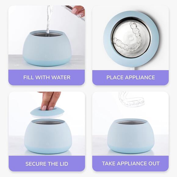 Zima Dental Pod | Sky Blue | Ultrasonic Retainer Cleaner Machine - Picture 8 of 11